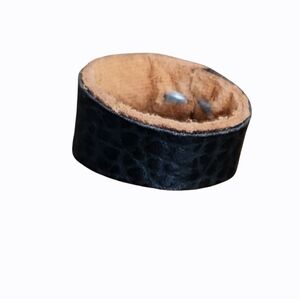 Black Leather Ring